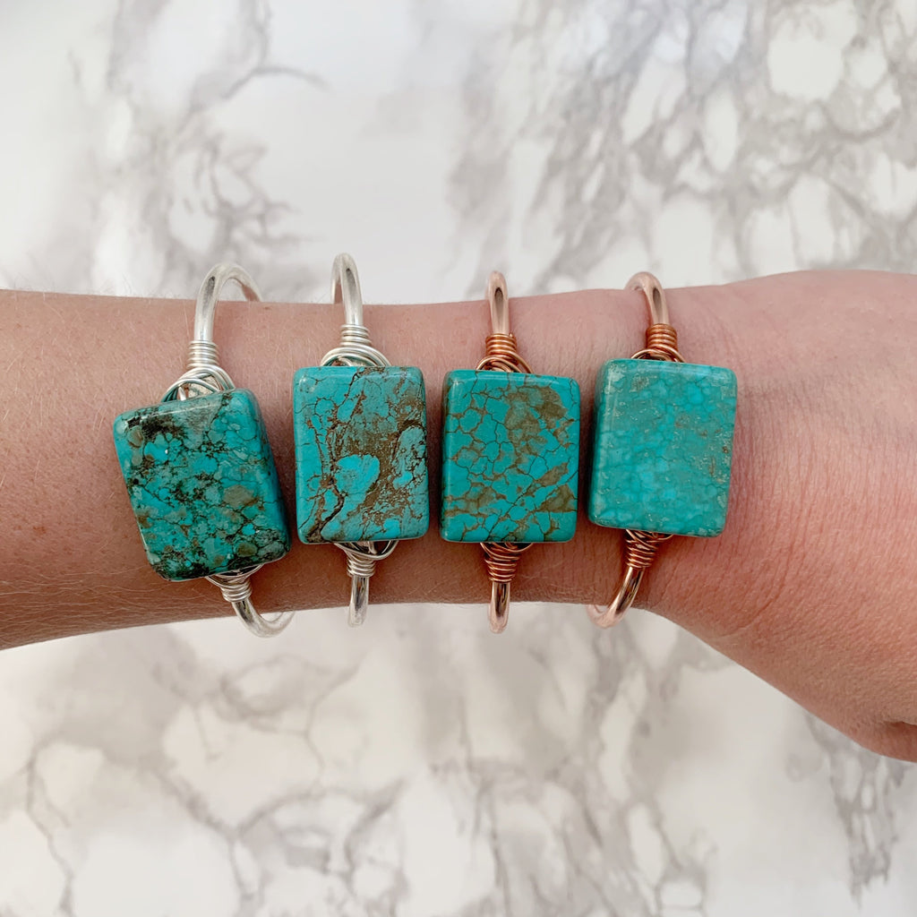 Turquoise Square Cuff - The Catalyst Mercantile