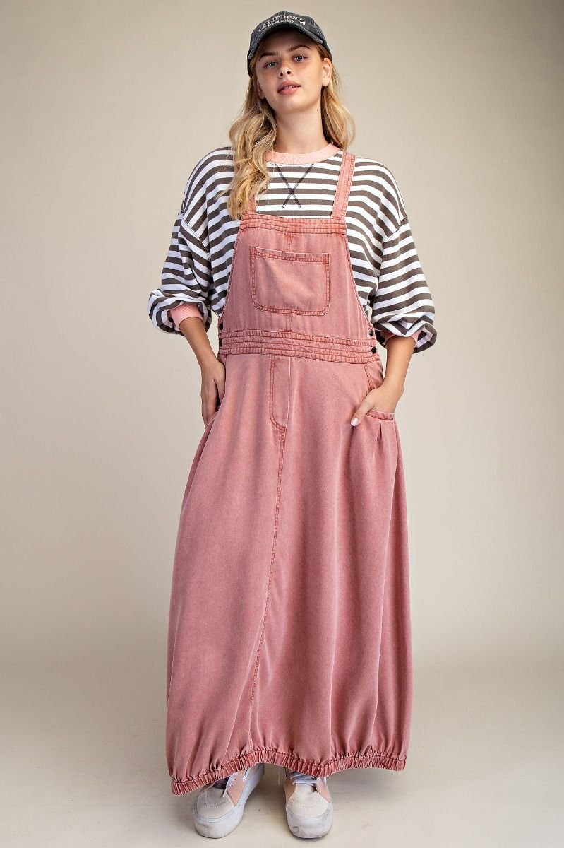 overalls maxi dress Classic Blue / 00 / S123DW1570 Classic Wash Denim Overall Approximate Measurements Womens Denim Blue Jeans Look