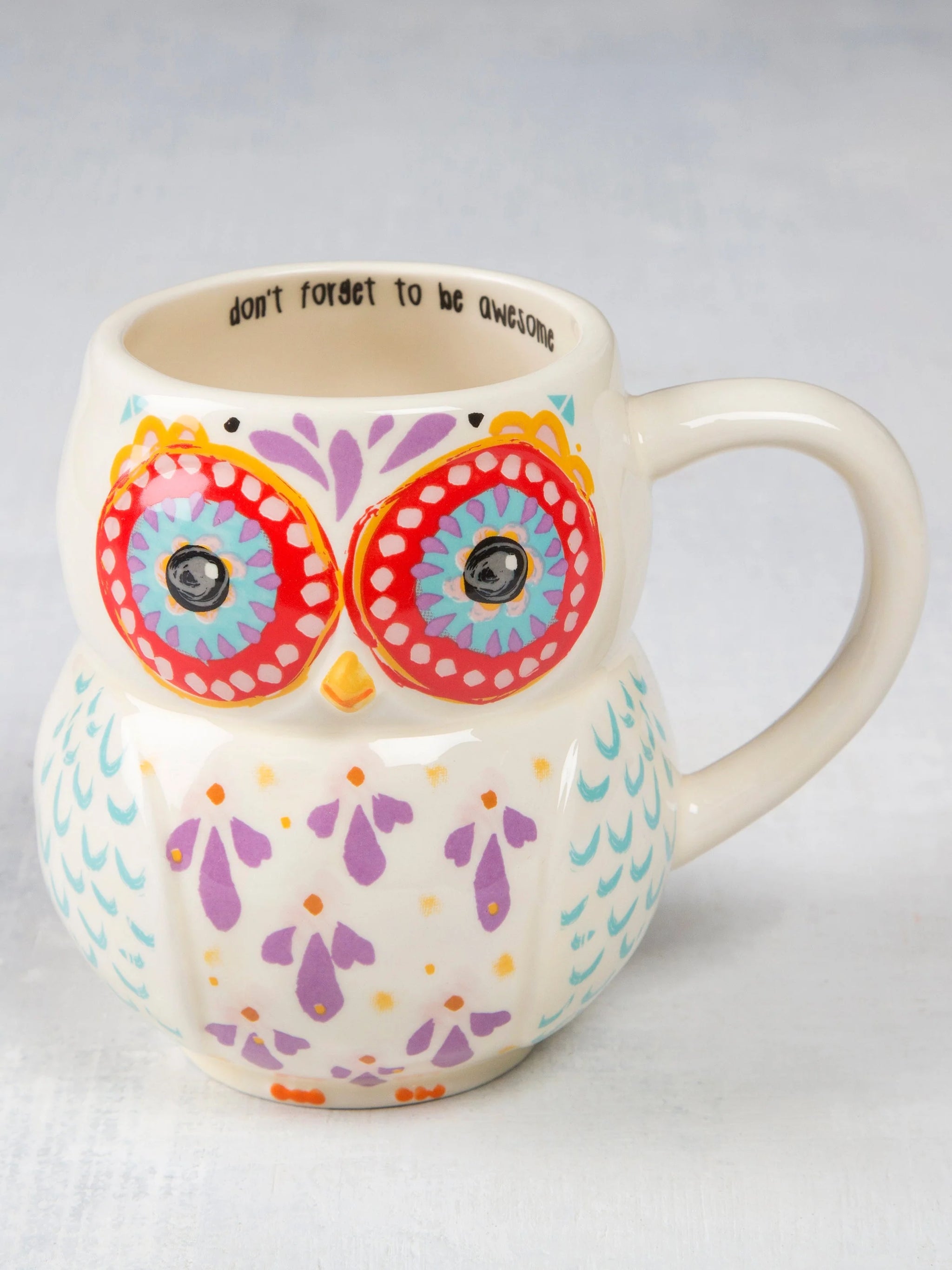 Folk Art Coffee Mug - Eleanor The Owl Folk Art Coffee Mug - Eleanor The Owl