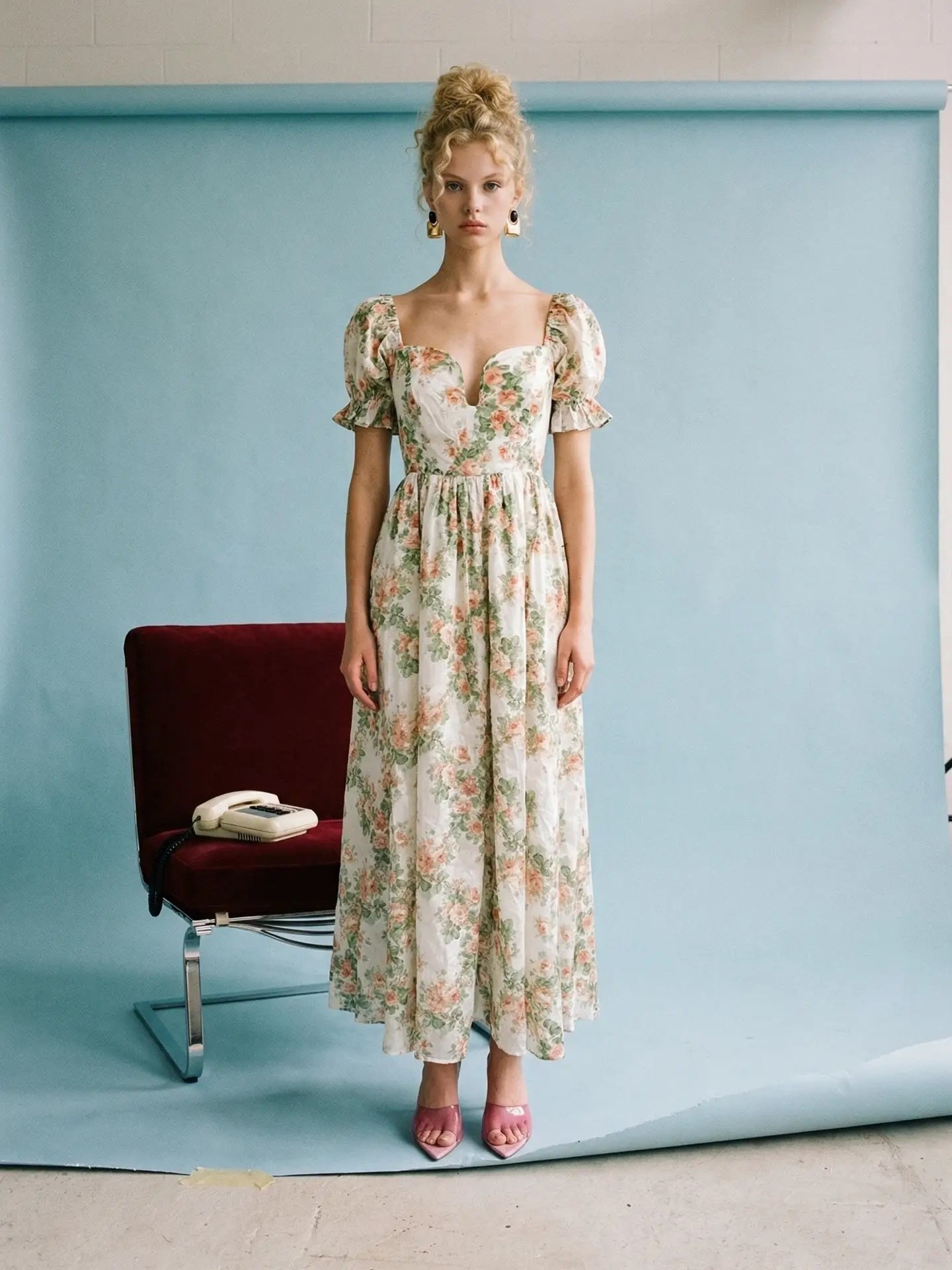 Garden Party Corset Style Midi Dress Large
