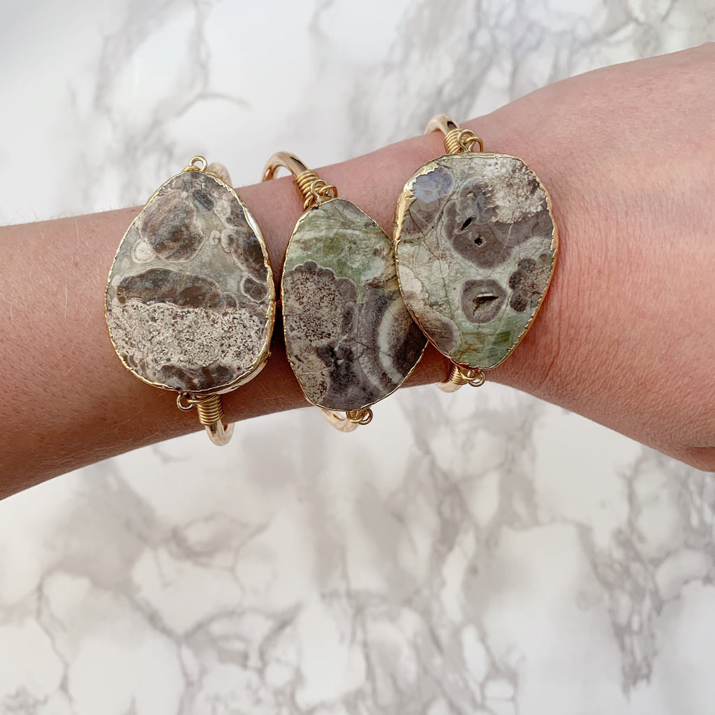 Brown Ocean Jasper Cuff - The Catalyst Mercantile