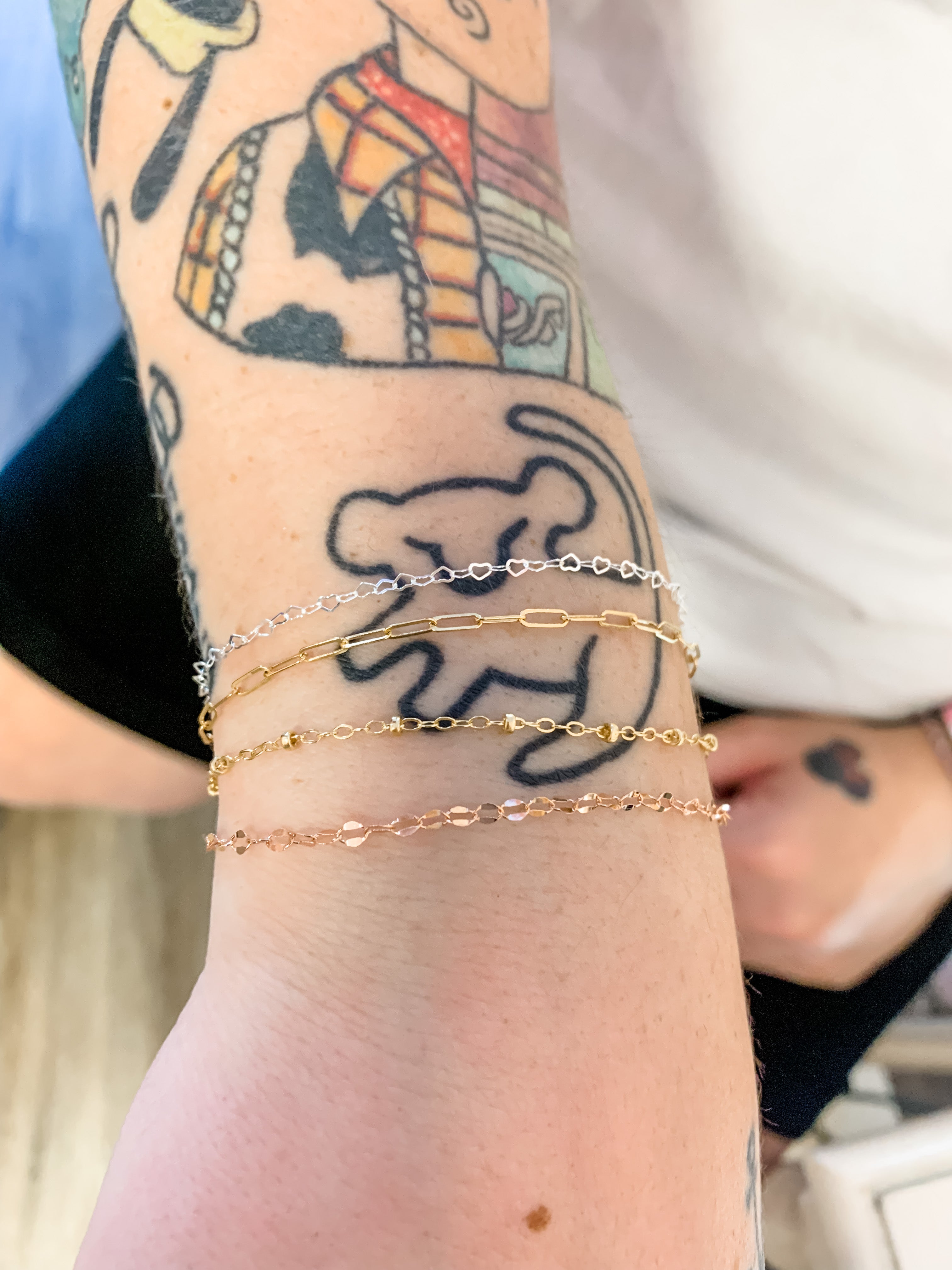 Buy Arm Candy Temporary Tattoo Transfers. Chain With Charms, Hippie  Friendship Bracelets Body Stickers. Kids Tattoos. Girls Party Favors,  Gifts. Online in India - Etsy